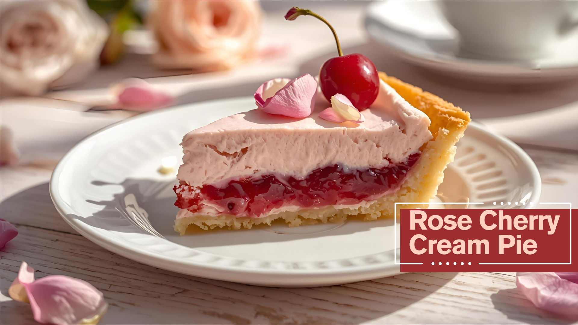 Rose Cherry Cream Pie recipe