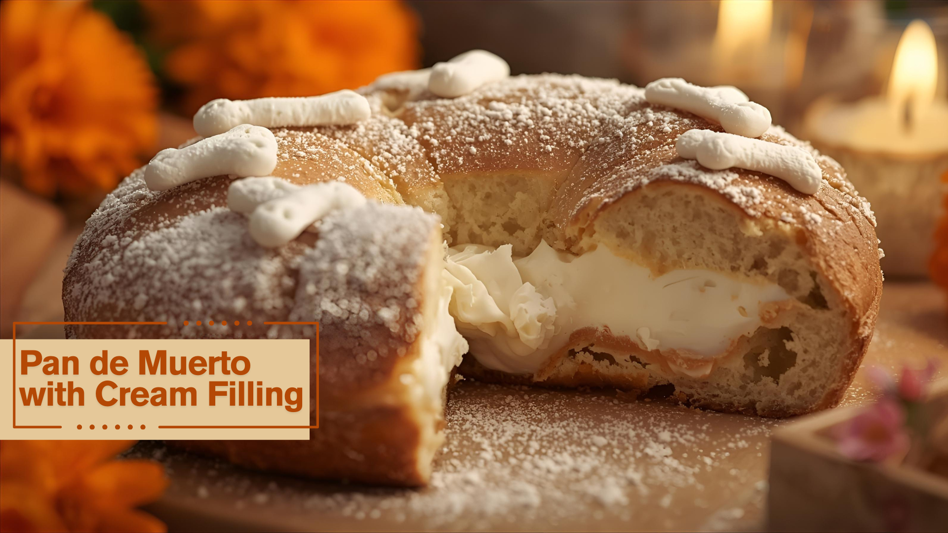 Pan de Muerto with Cream Filling recipe