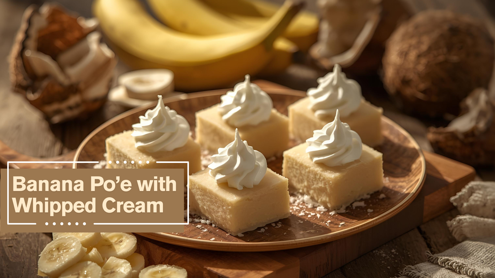 Banana Po’e with Whipped Cream