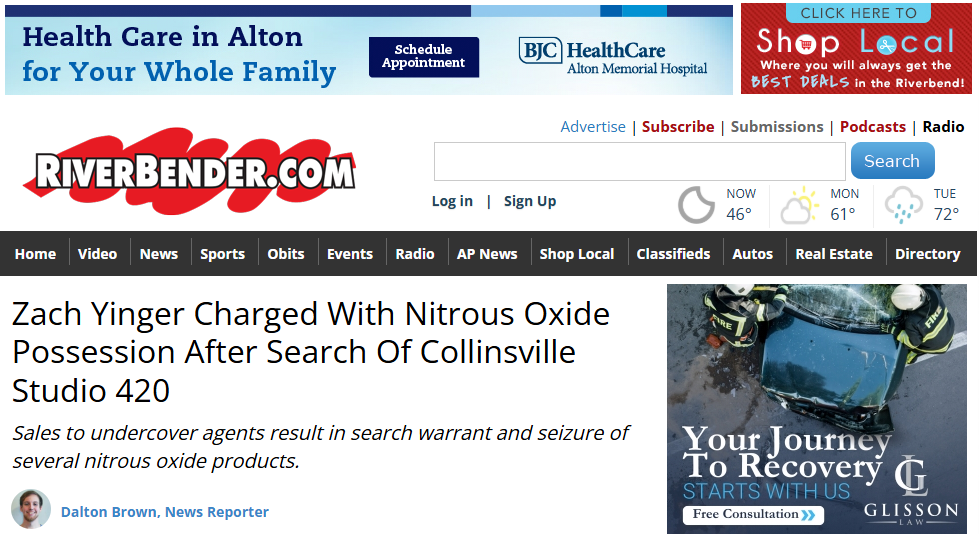 news about nitrous oxide tank