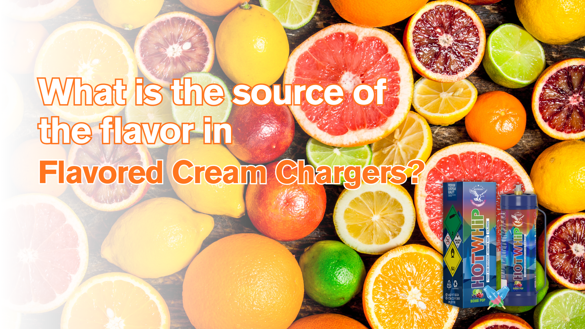 What is the source of the flavor in flavored cream chargers