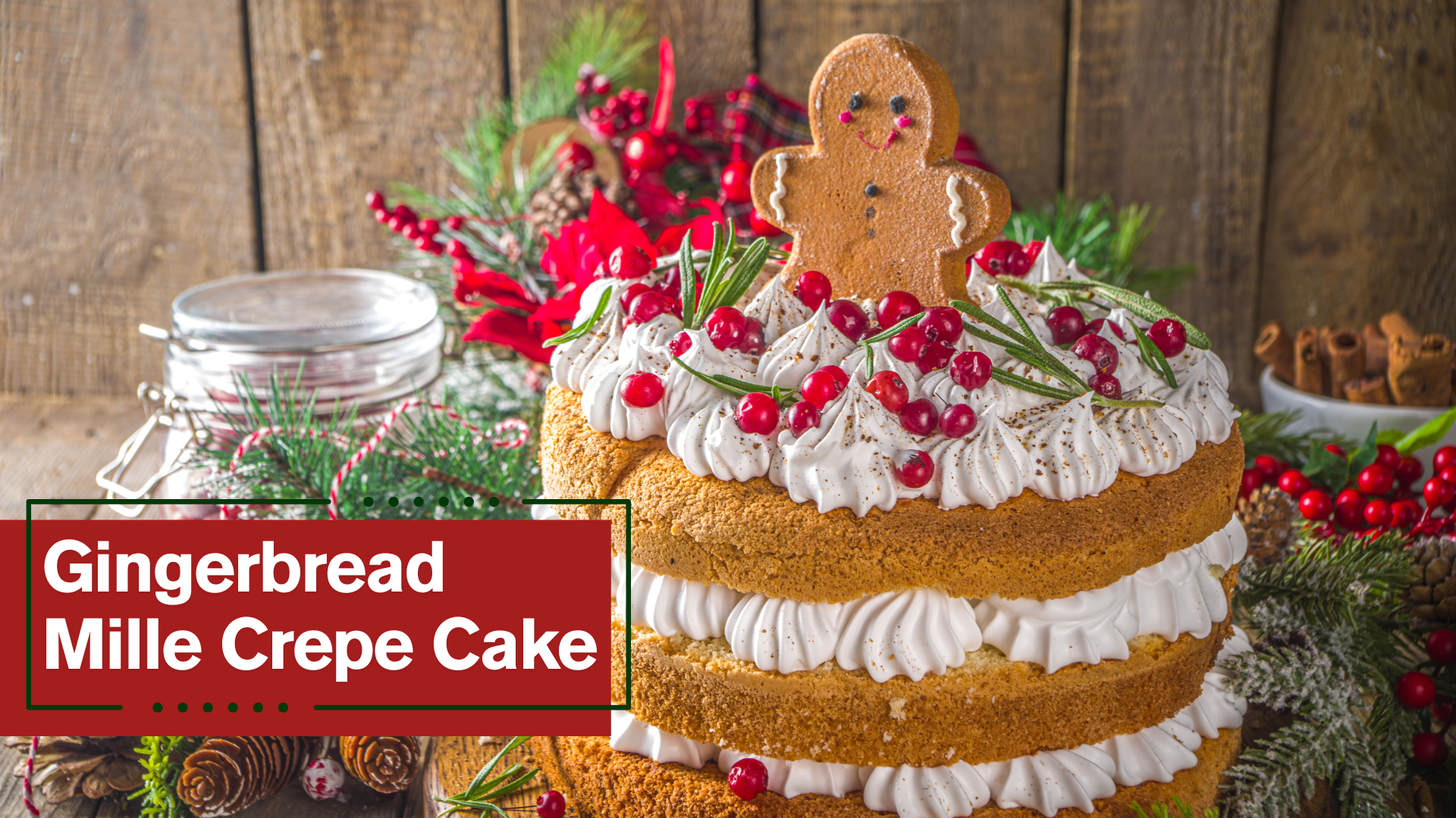Gingerbread Mille Crepe Cake recipe