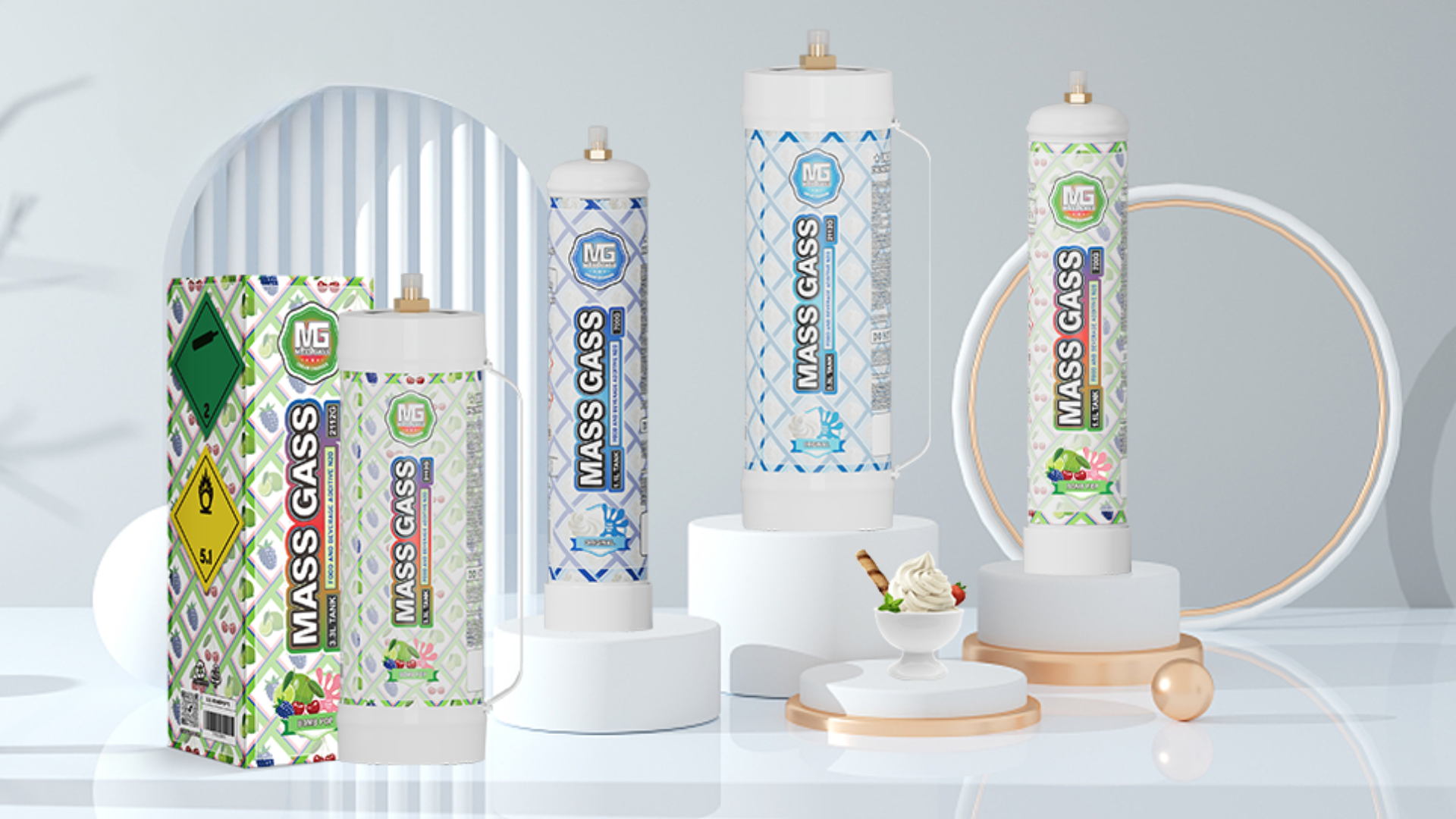 massgass cream charger tank