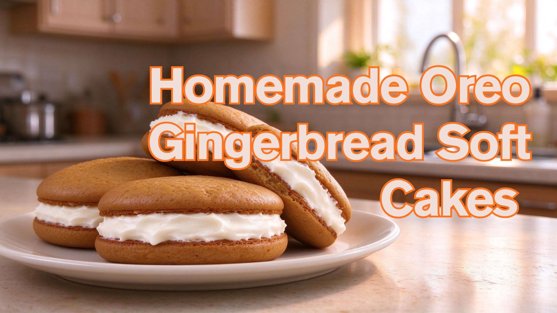 Homemade Oreo Gingerbread Soft Cakes 