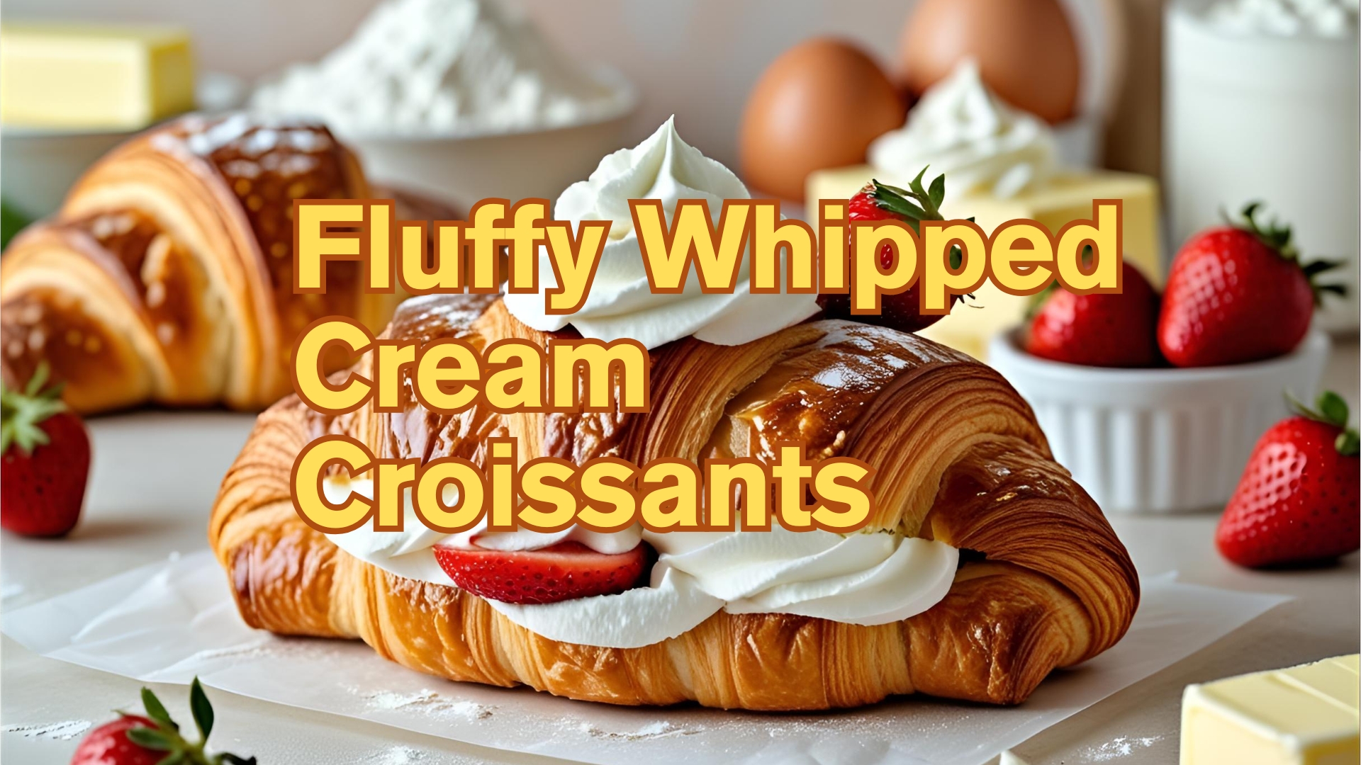 Fluffy Whipped Cream Croissants