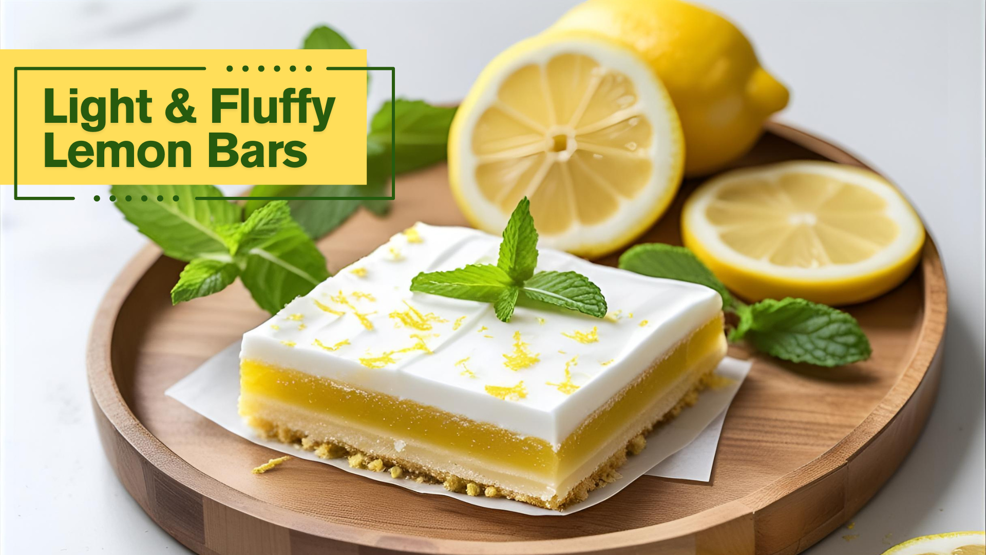Light & Fluffy Lemon Bars