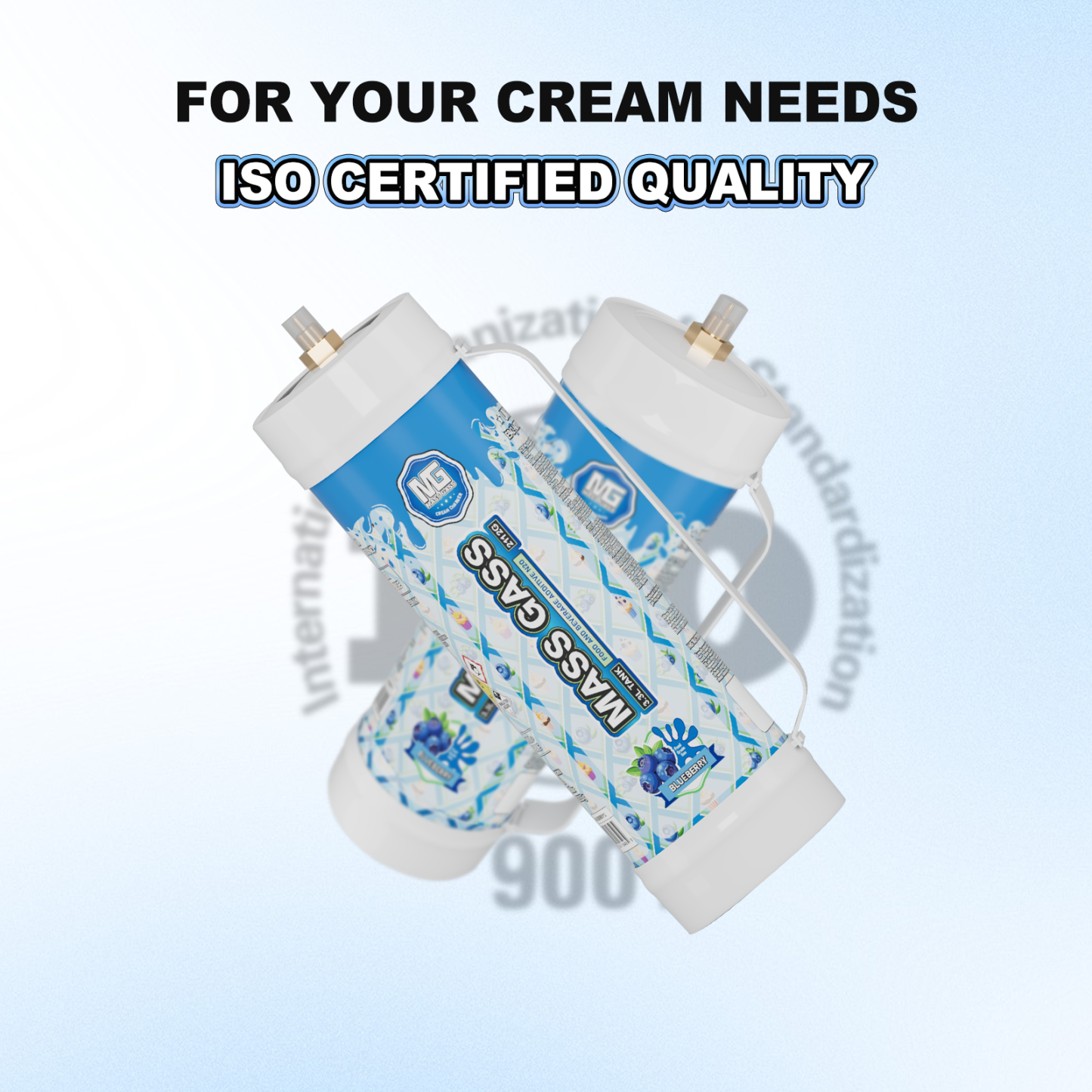 MassGass 3.3L/2112g -Bluberry Flavor Whipped Cream Chargers