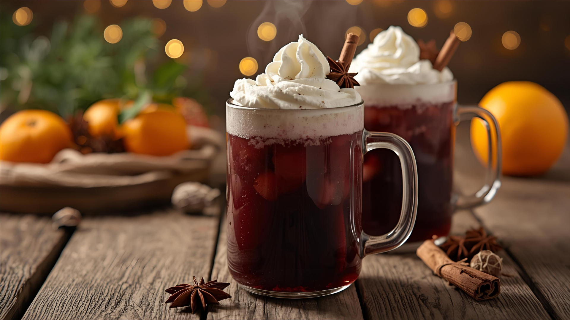 Mulled Wine with cream