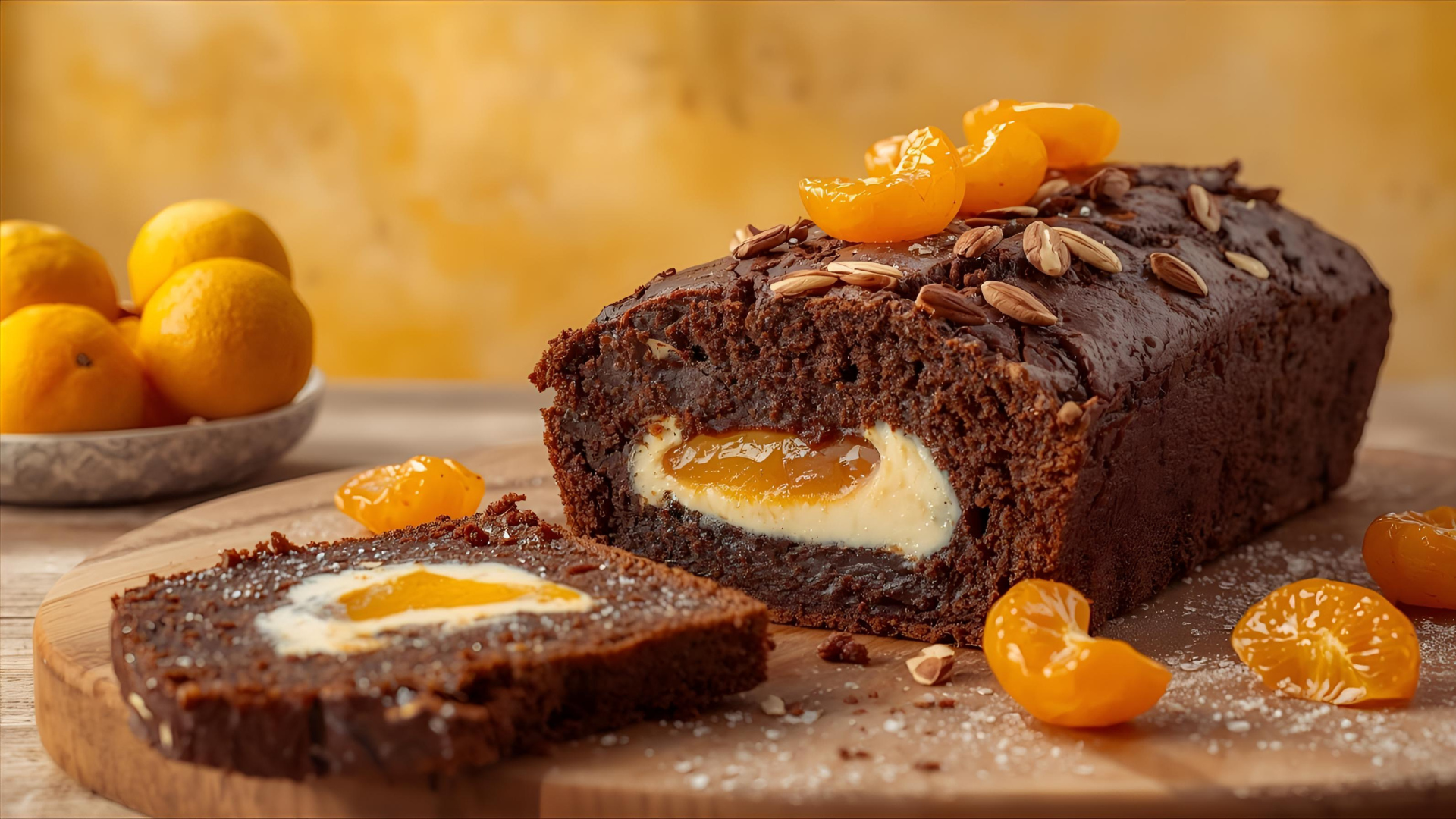 Chocolate Almond Cream Filled Kumquat Bread