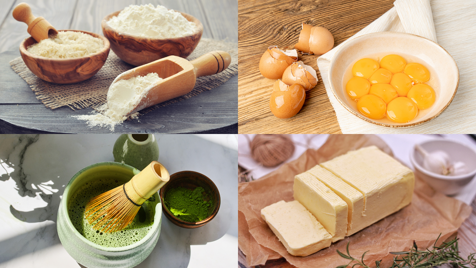 ingredients of Matcha Cream Tart