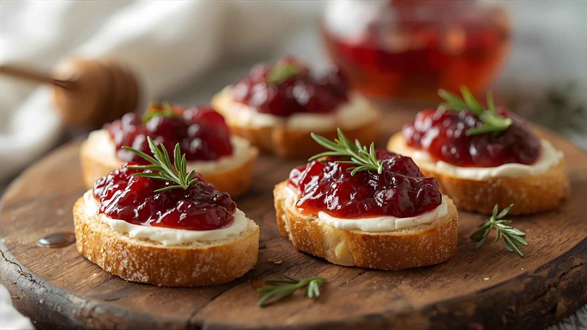 Cranberry Goat Cheese Bruschetta