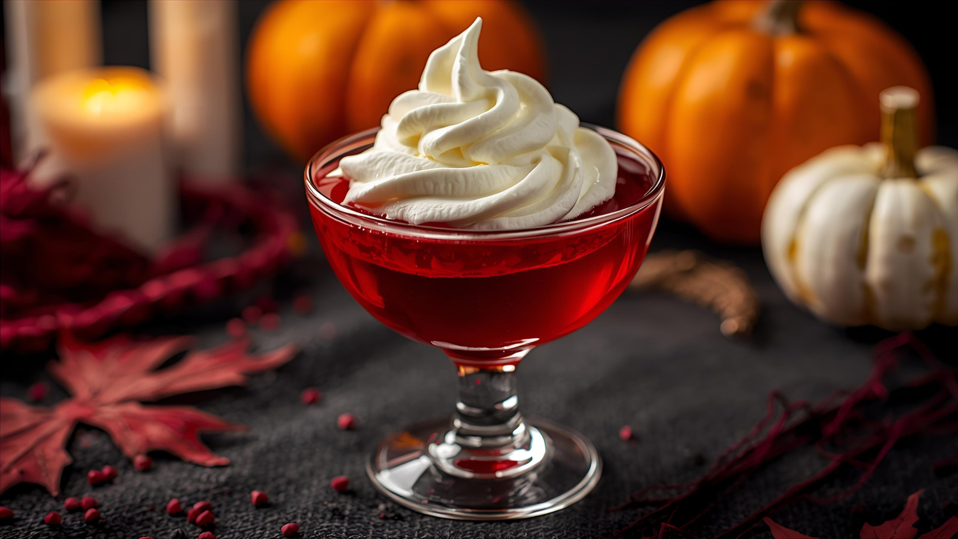 Sinister Red Jelly with Whipped Cream