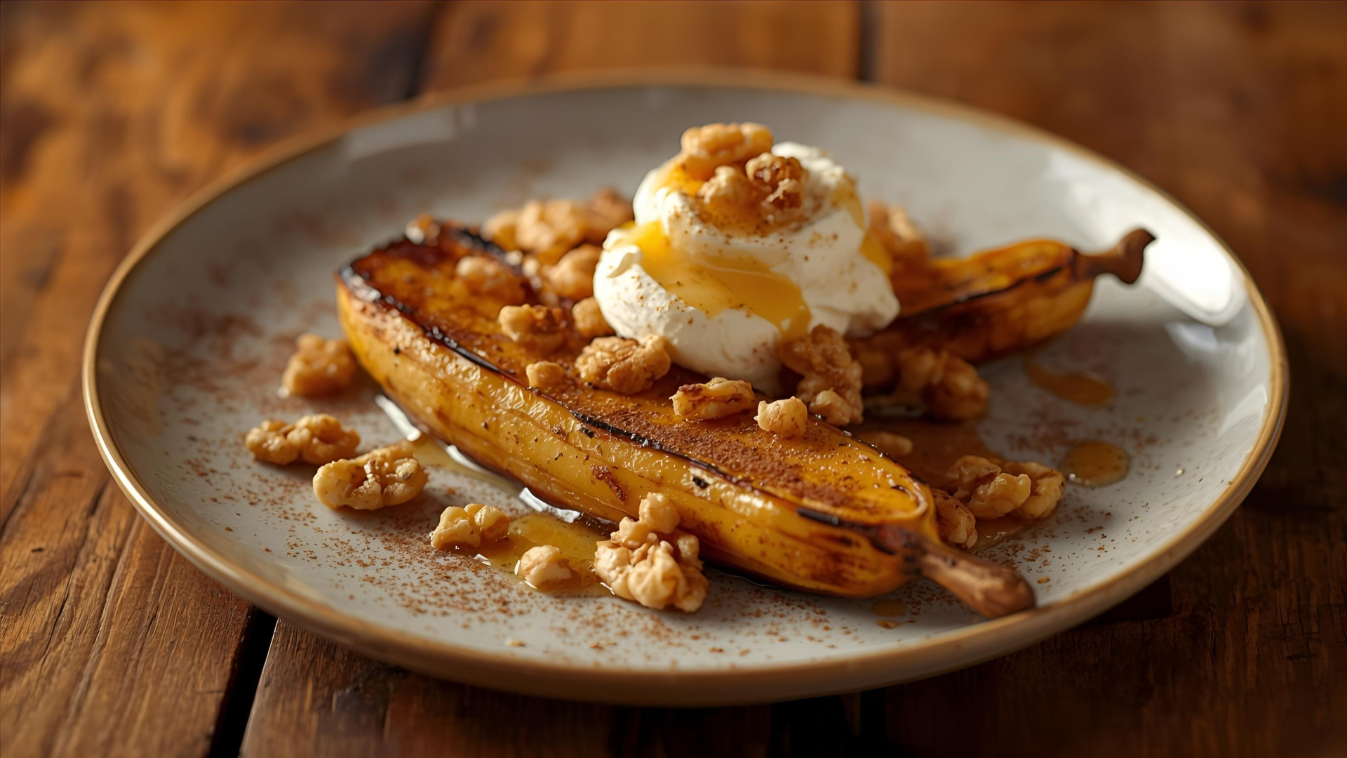Cream Cheese Baked Bananas