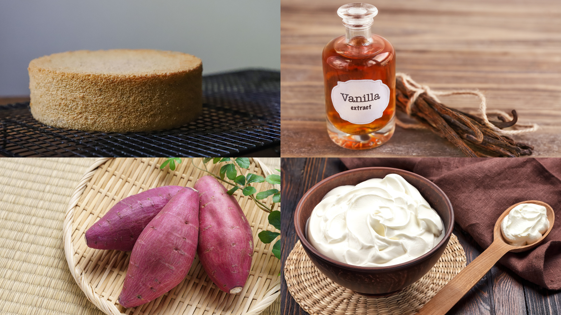 ingredients of Purple Sweet Potato Mont Blanc