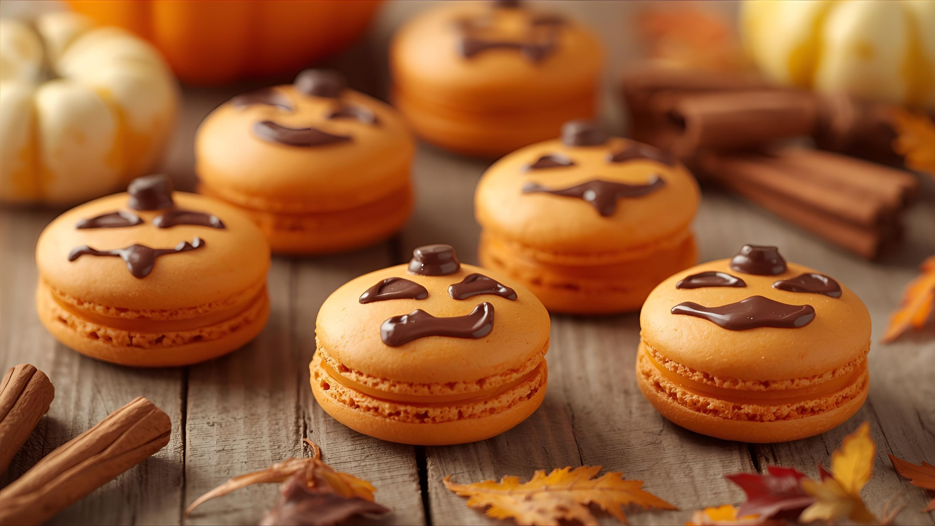 Pumpkin Macarons