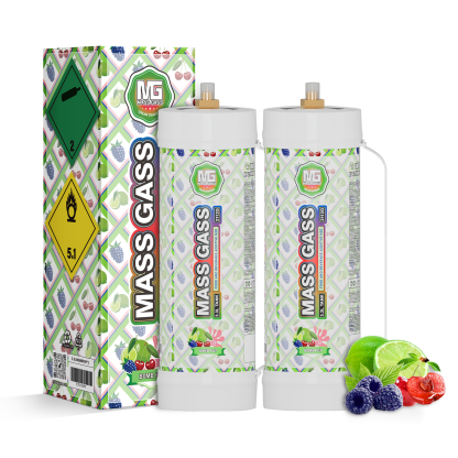 MassGass 3.3L/2112g -Bomb Pop Flavor Whipped Nitrous Oxide Cream Chargers-MassGass