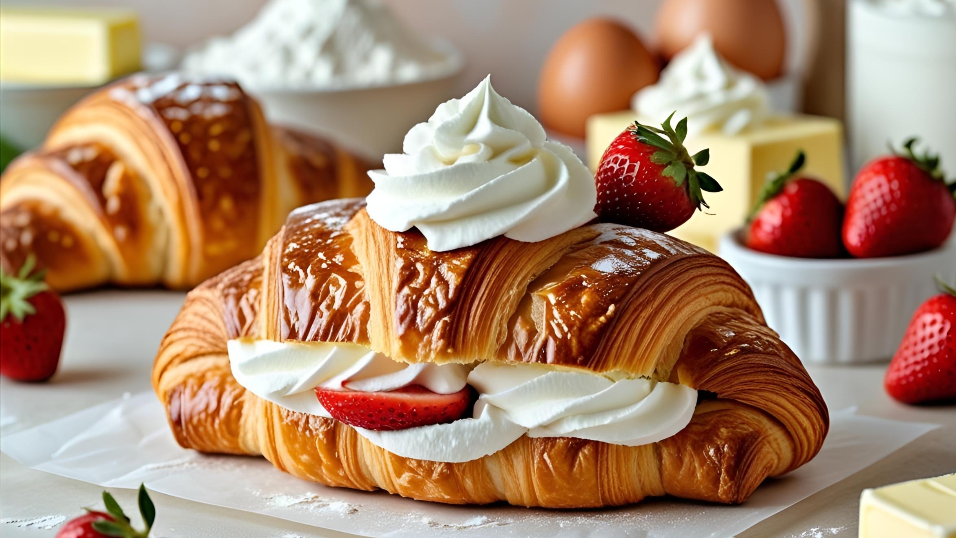  Whipped Cream Croissants