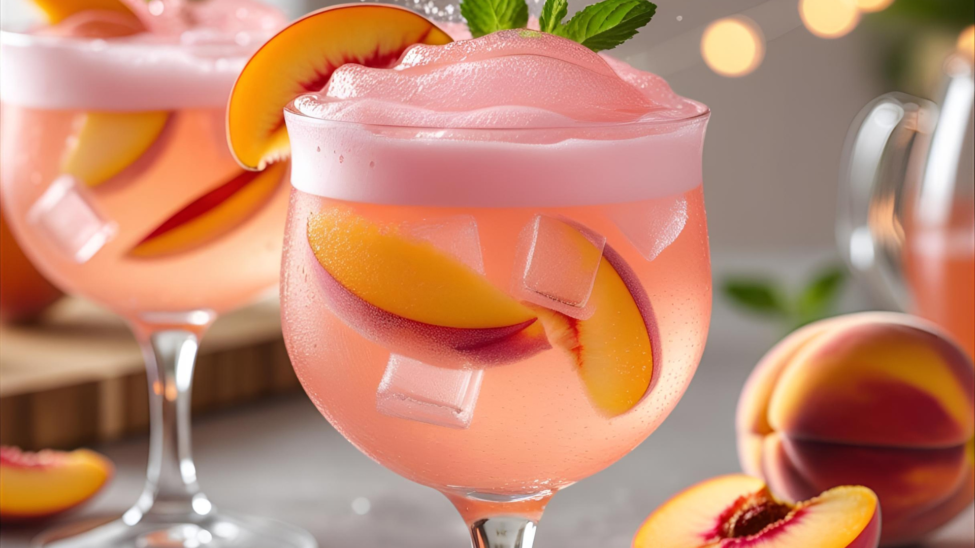 Sparkling Peach Cocktail