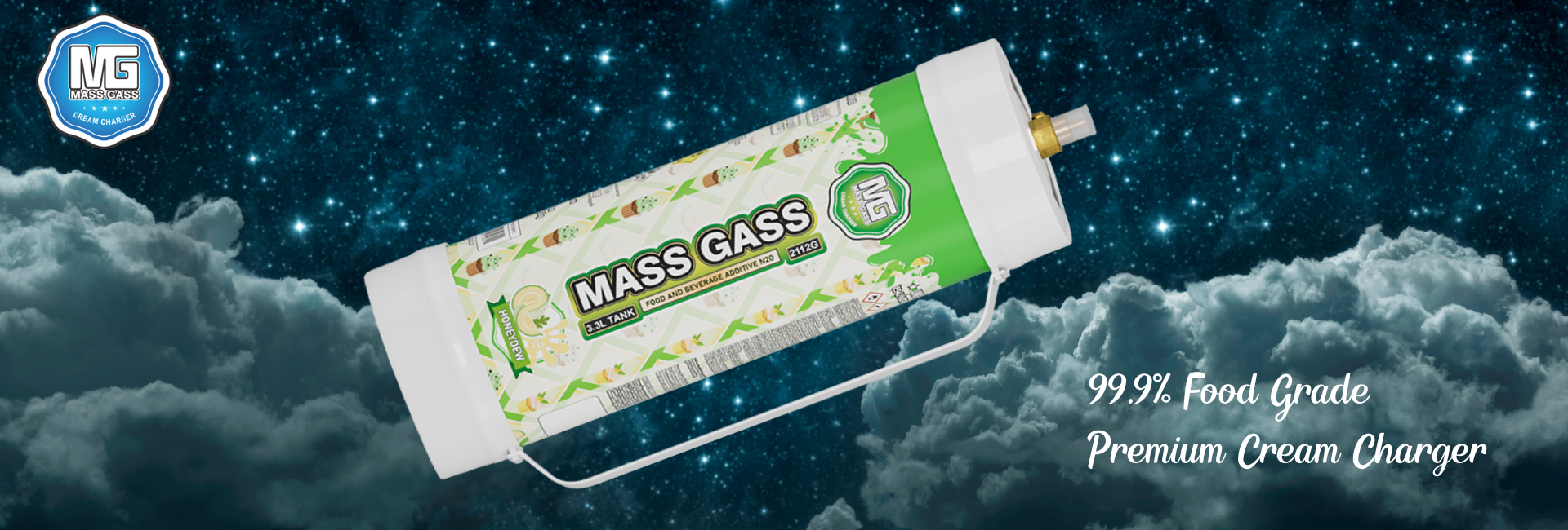 massgass honeydew flavor cream charger