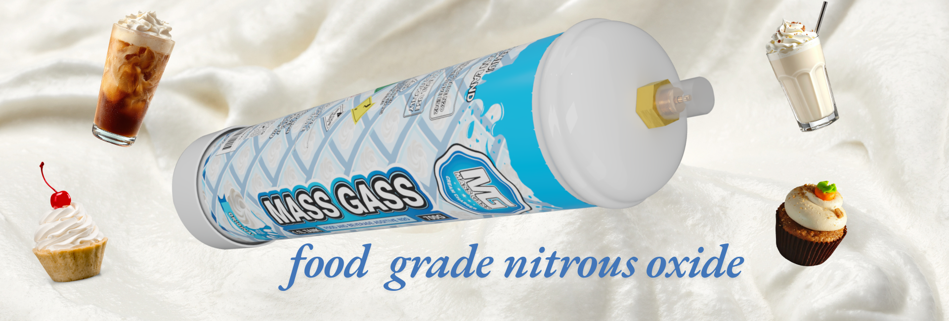 massgass,  700g original cream charger,700g nitrous oxide tank