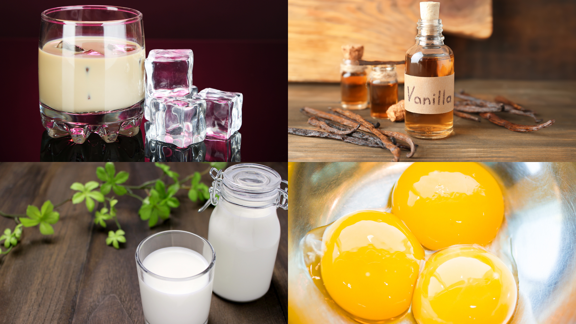 ingredients for Baileys Custard &nbsp;