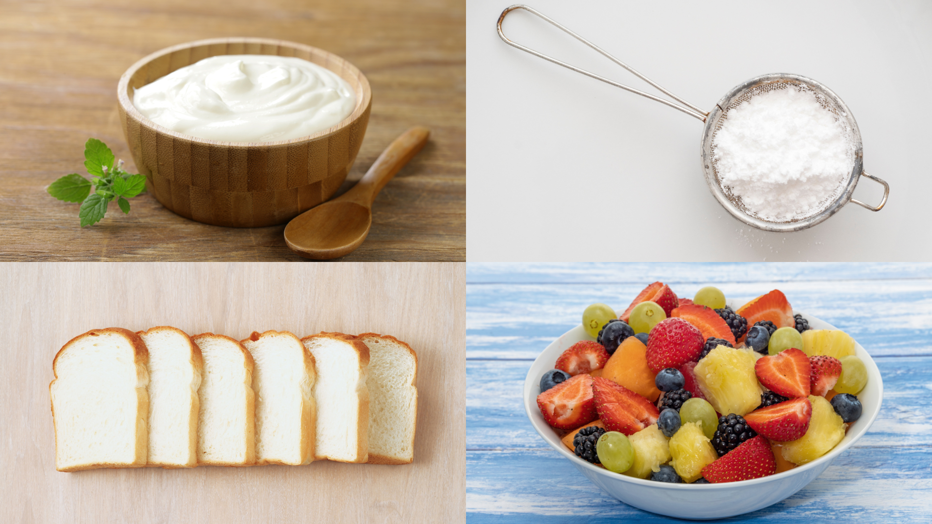 ingredients for Fruit Sandwich