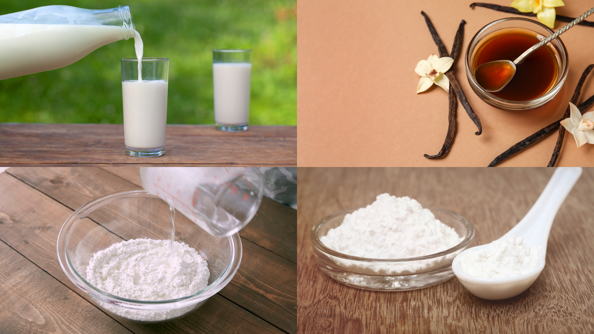 ingredients for Vanilla Cream Mug Cake