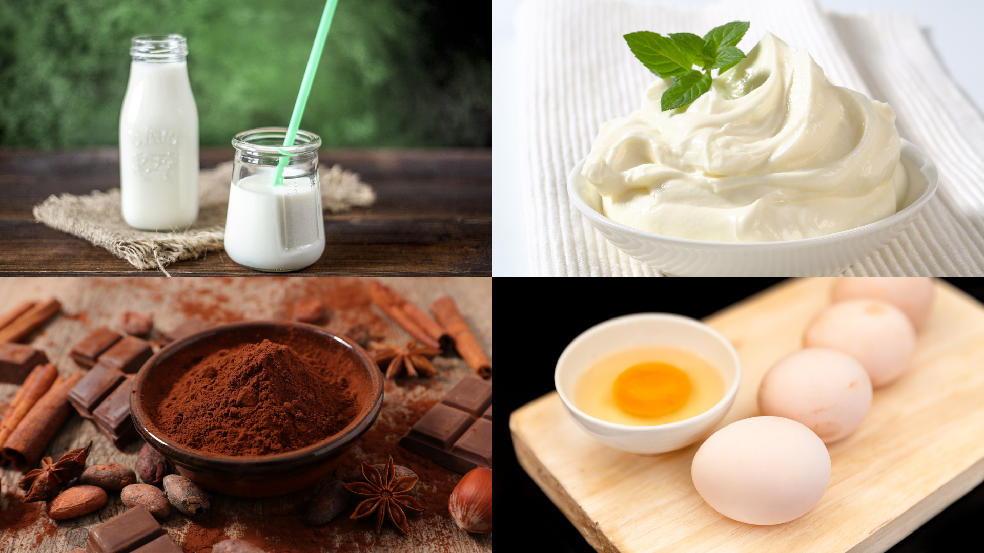 ingredients for Marble Cream Roll