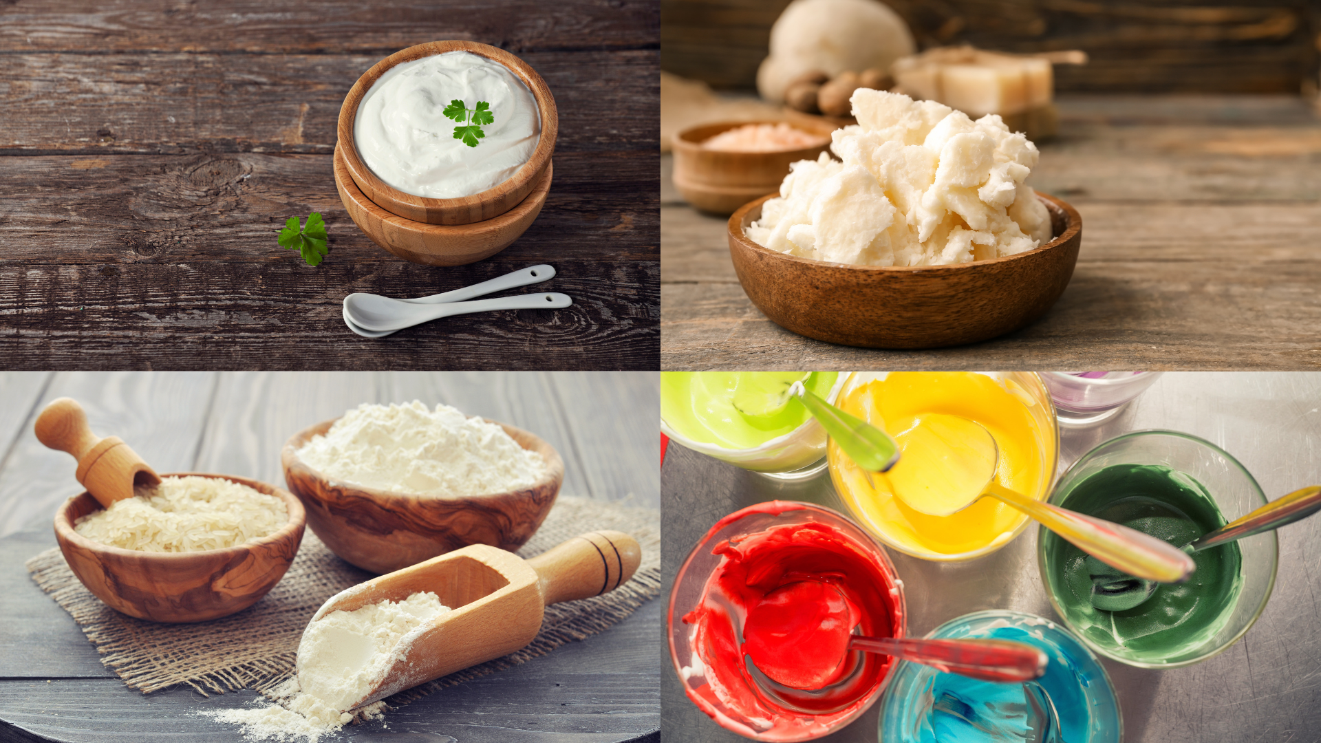 ingredients of Cream Rainbow Pancakes