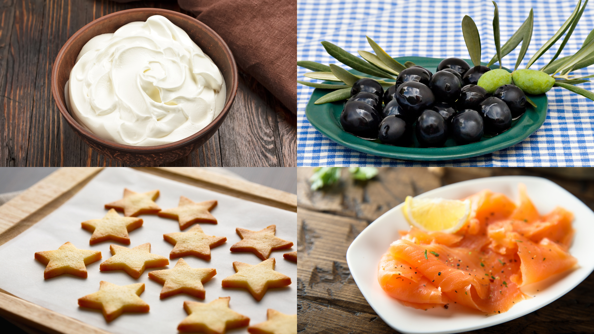 ingredients of Halloween Smoked Salmon Canapes
