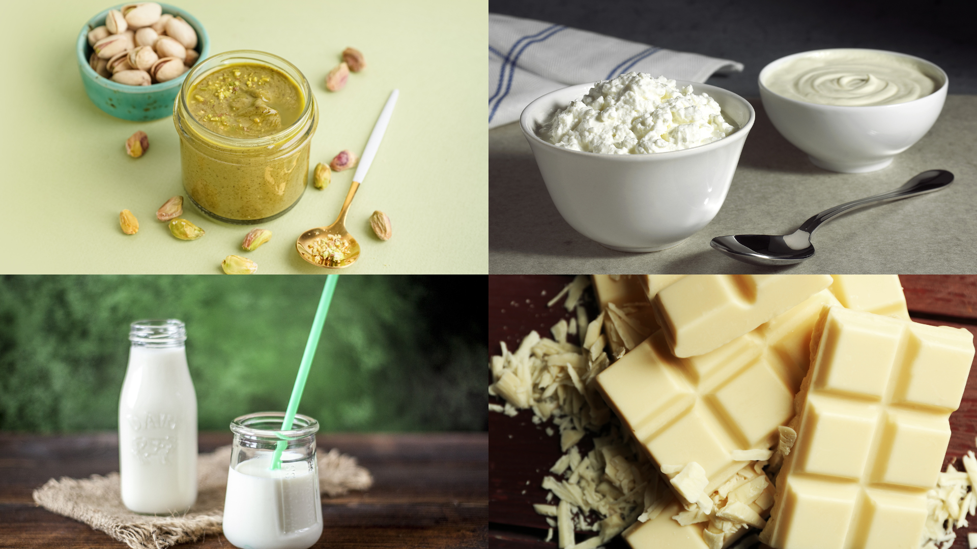 ingredients of Pistachio White Hot Chocolate
