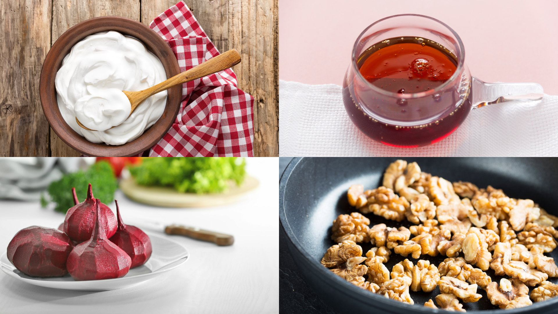 ingredients of Roasted Beet and Walnut Dip 