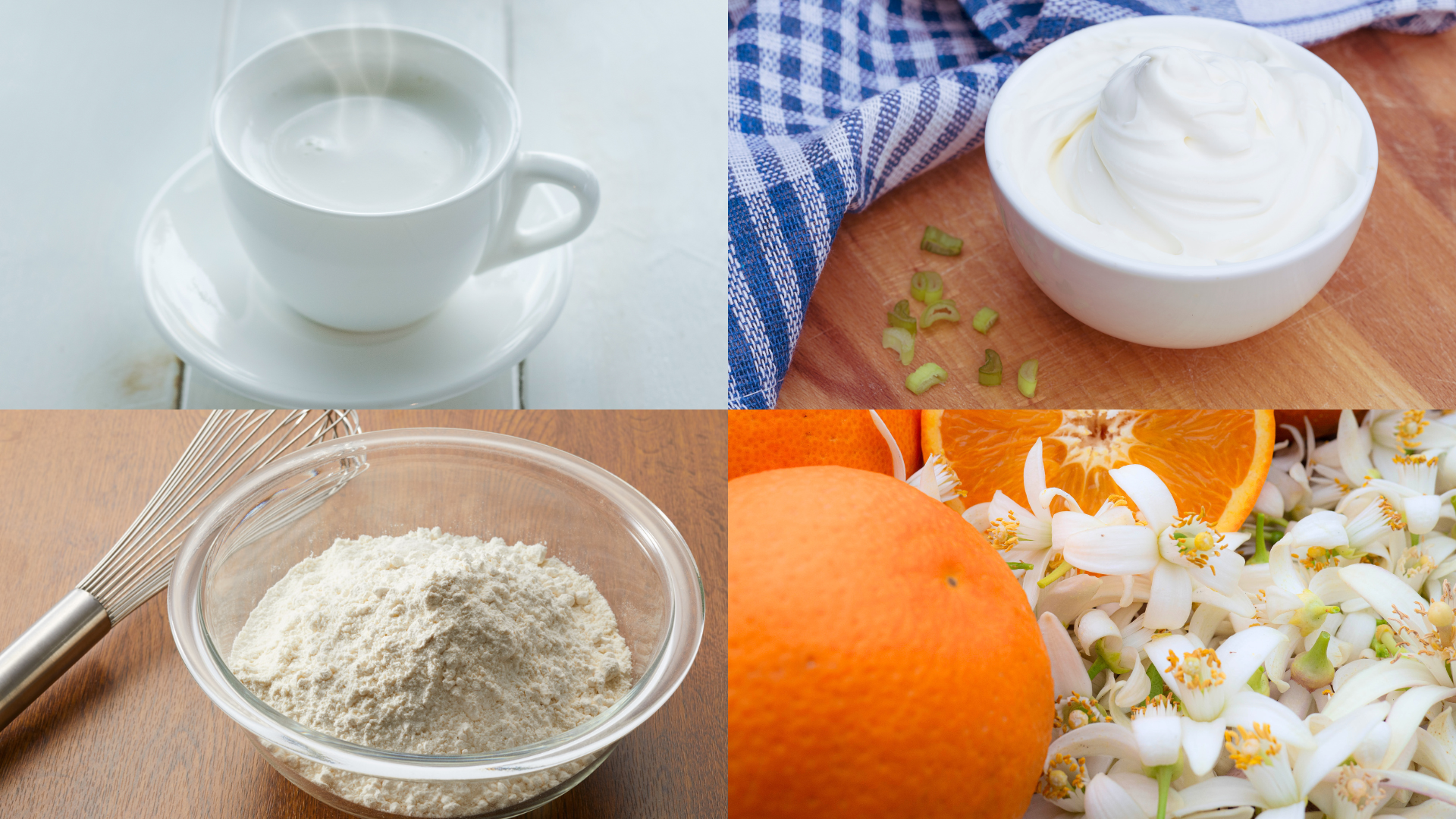 ingredients of Pan de Muerto with Cream Filling