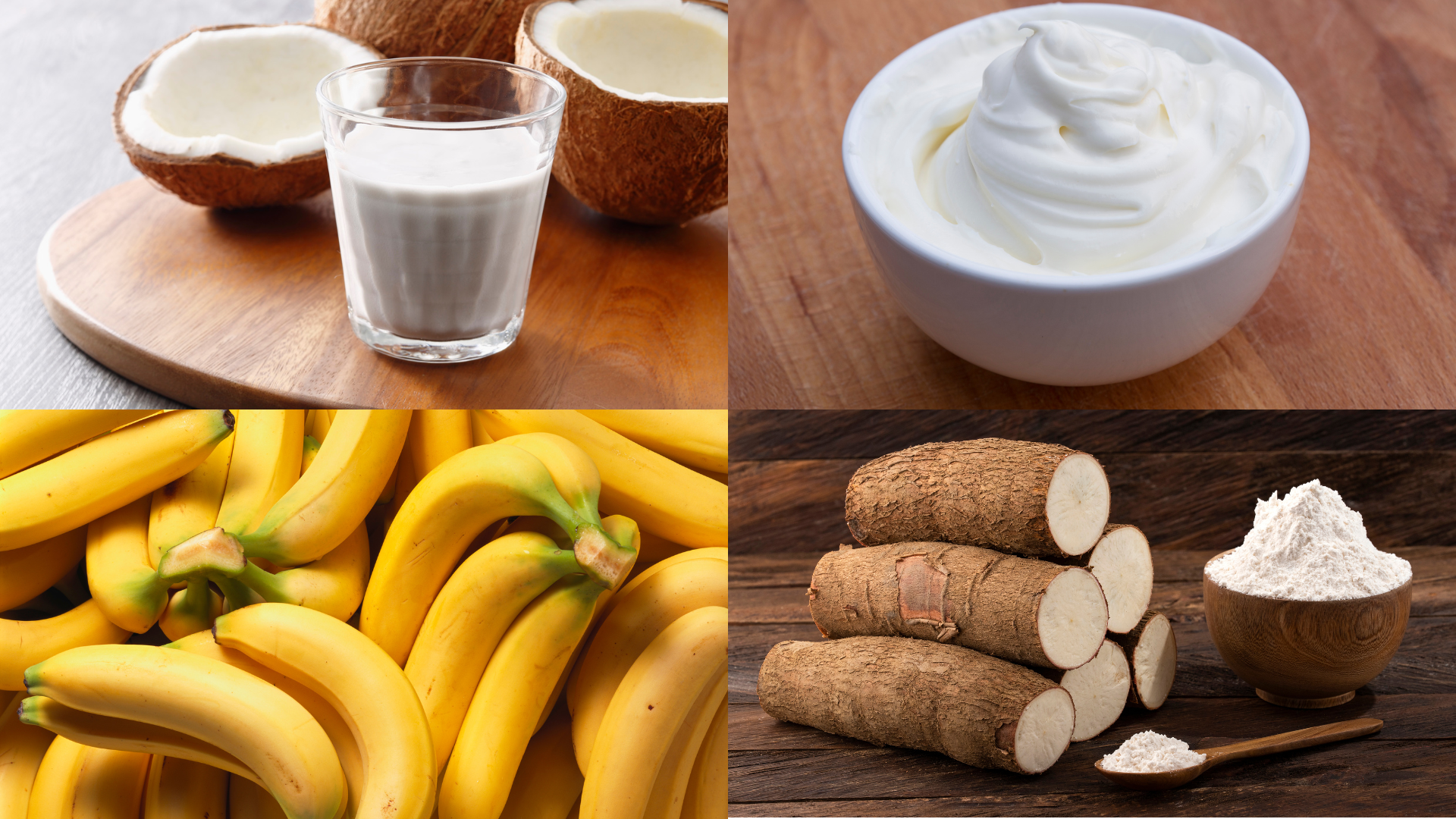 ingredients of Banana Po&rsquo;e with Whipped Cream