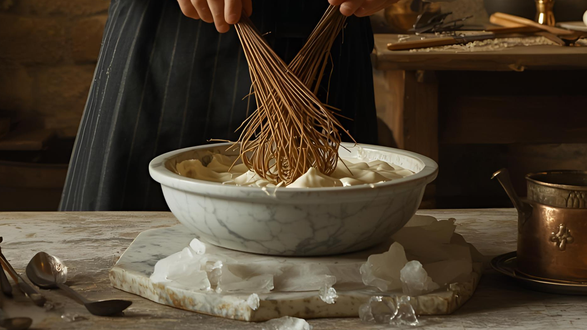 earliest versions of whipped cream