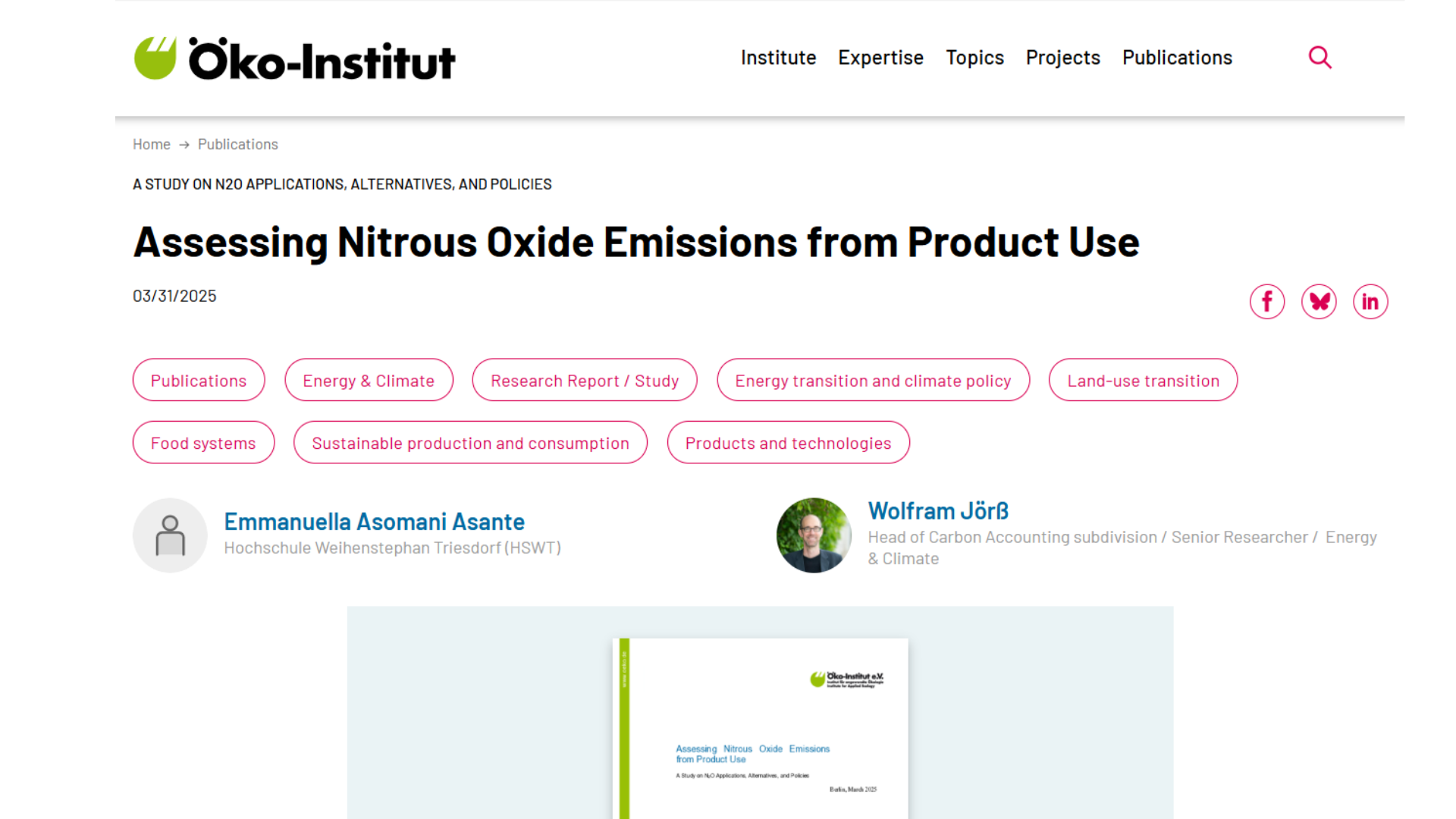 research by &Ouml;ko-Institut