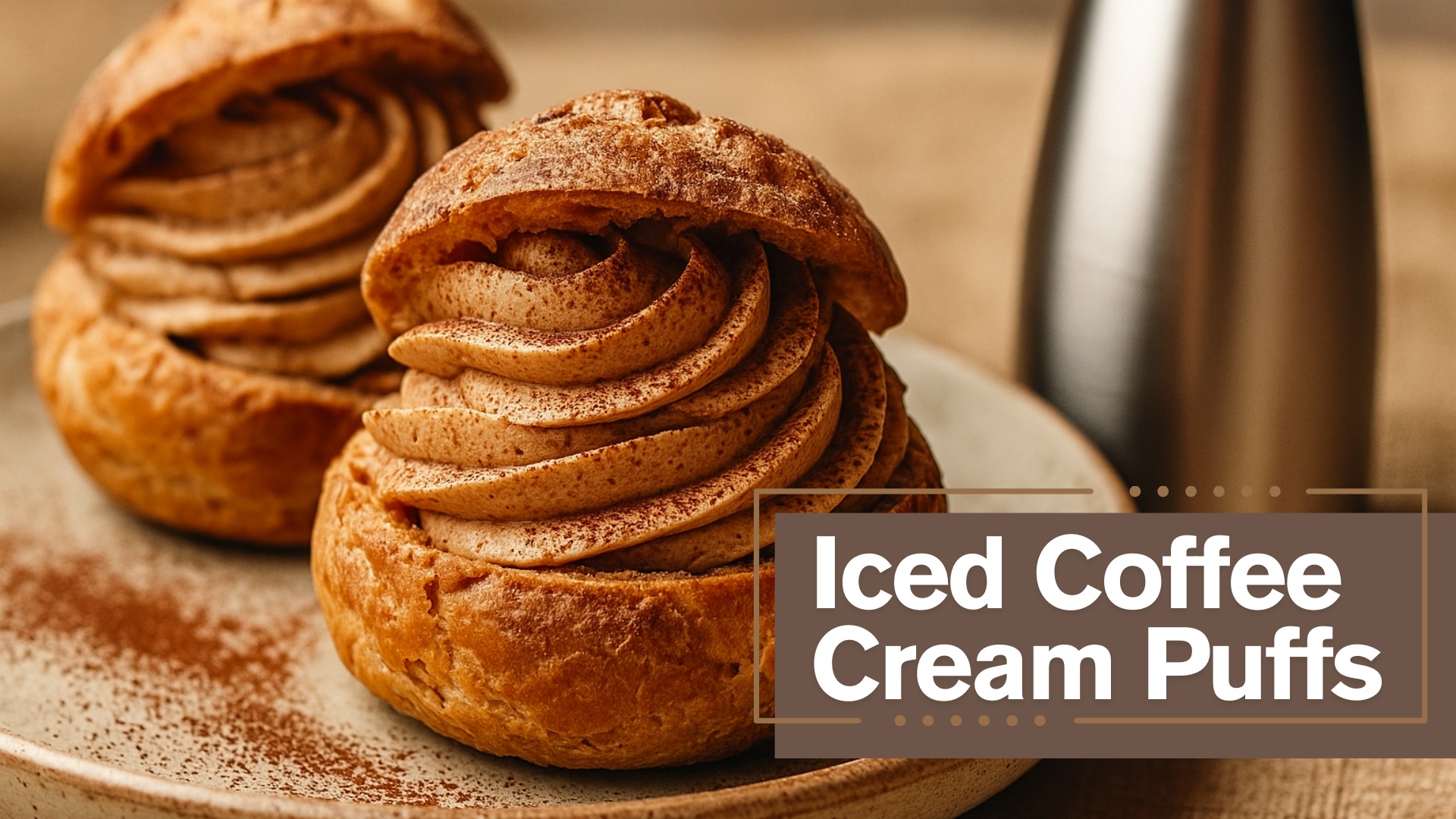 Iced Coffee Cream Puffs