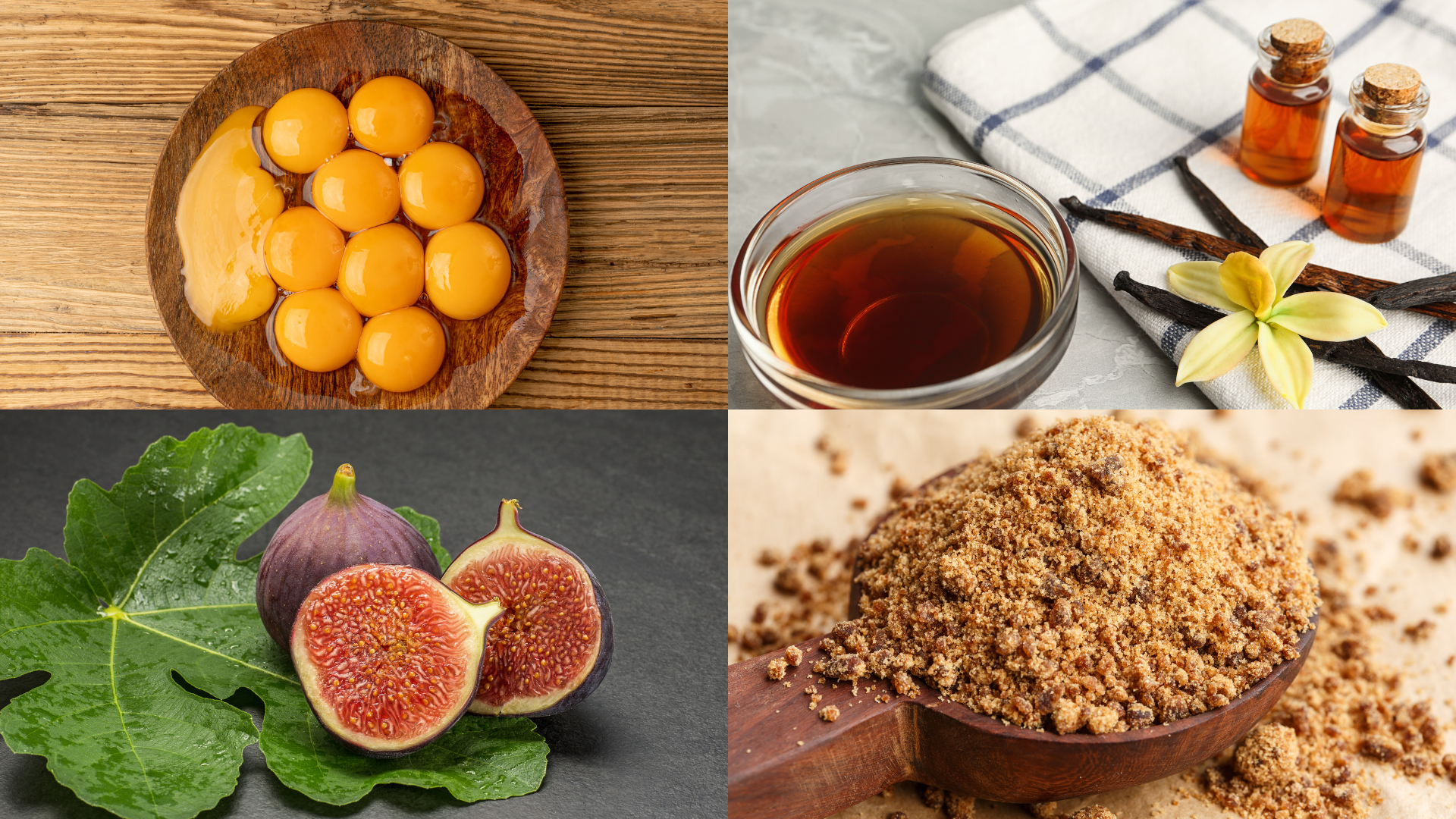 ingredients for Caramel Fig Ice Cream
