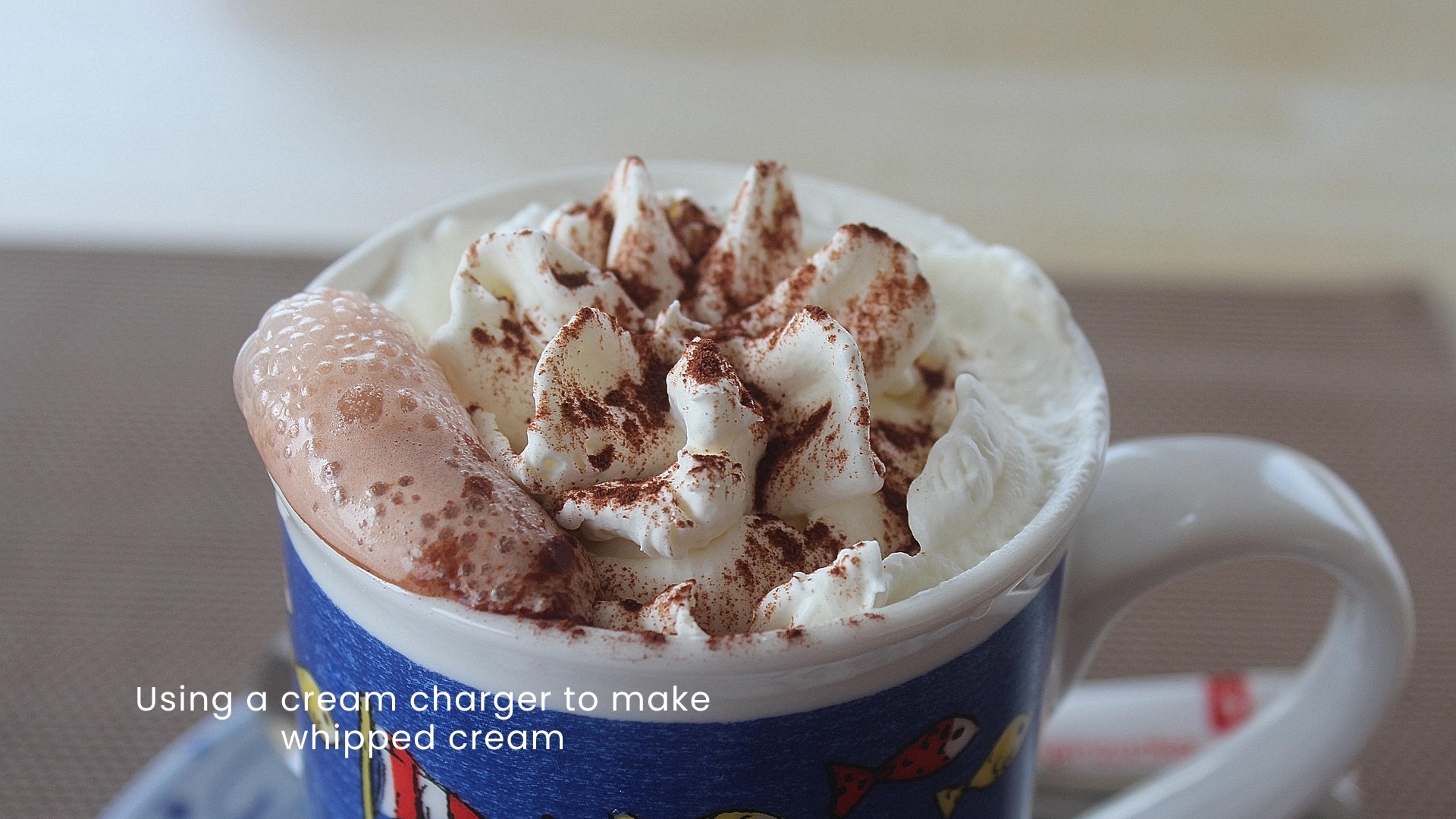 Using a cream charger to make whipped cream
