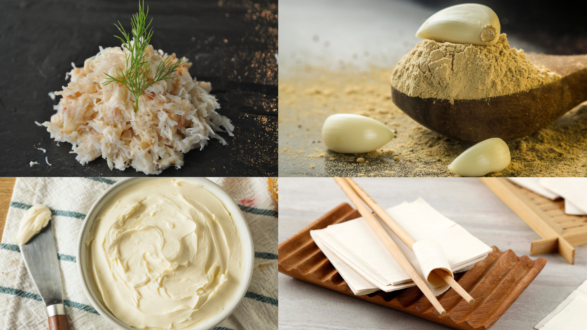 Ingredients for Crab Cream Cheese Wontons