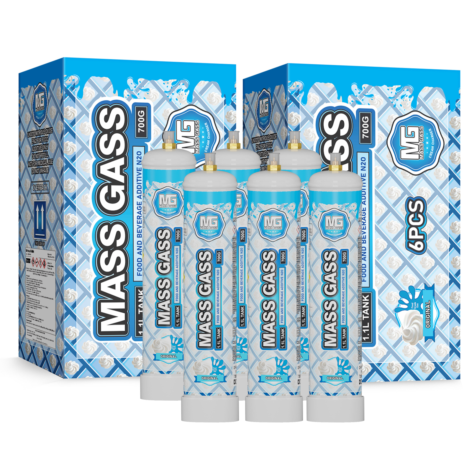 MassGass Original Flavor Whipped Nitrous Oxide Cream Chargers