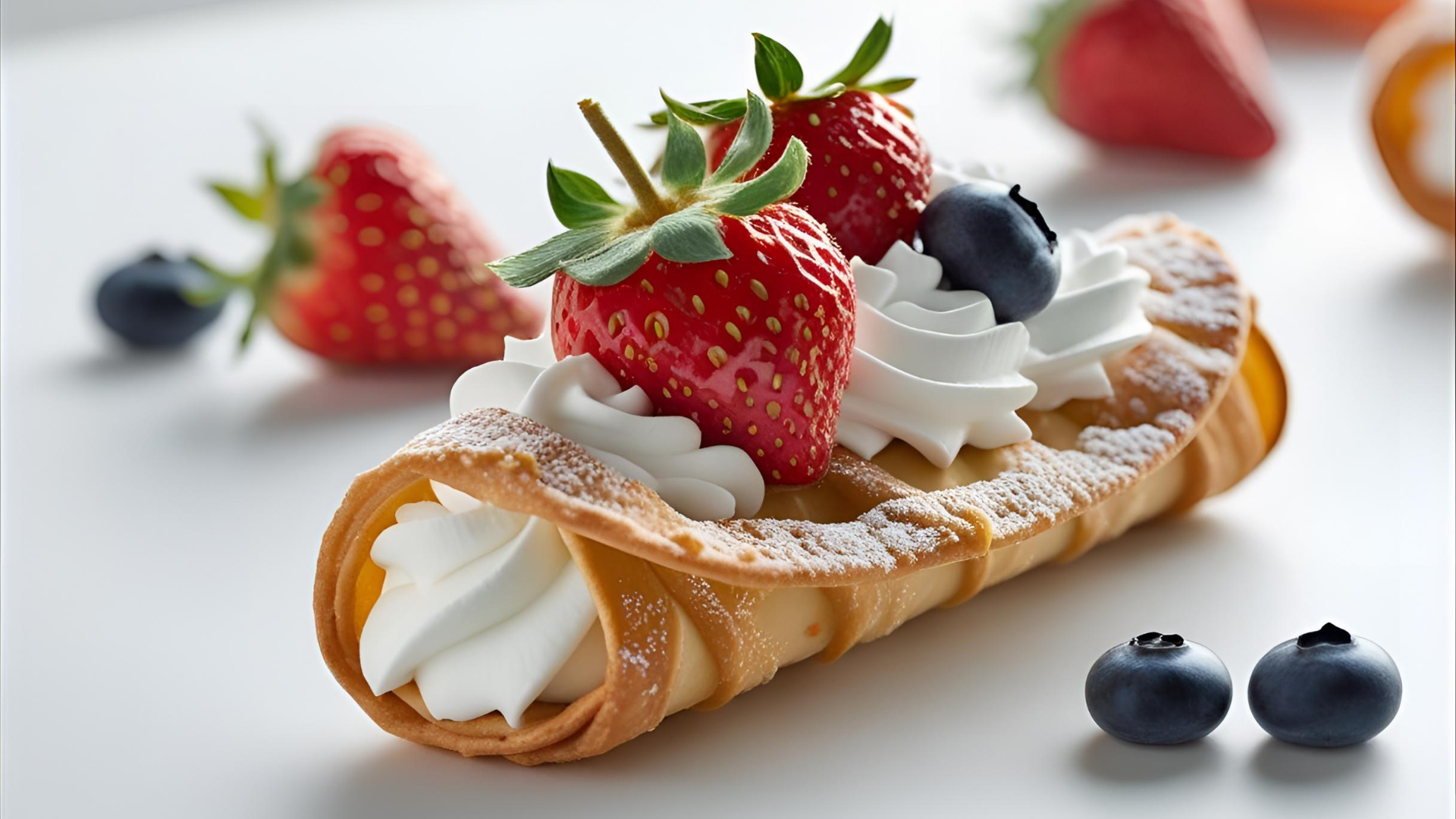 Cream Filled Pancake Rolls