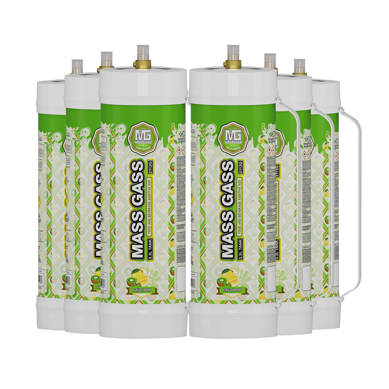 Massgass Fruzi Pop 3.3L (2112g) Flavor-Infused N2O Cylinder