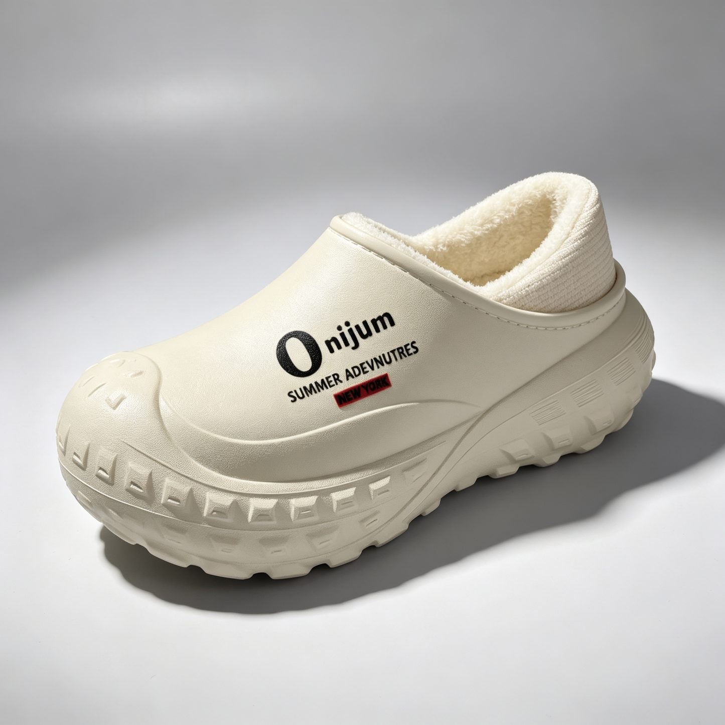 Plush Fleece Lining Rugged Non‑Slip Winter Slip‑On Shoes