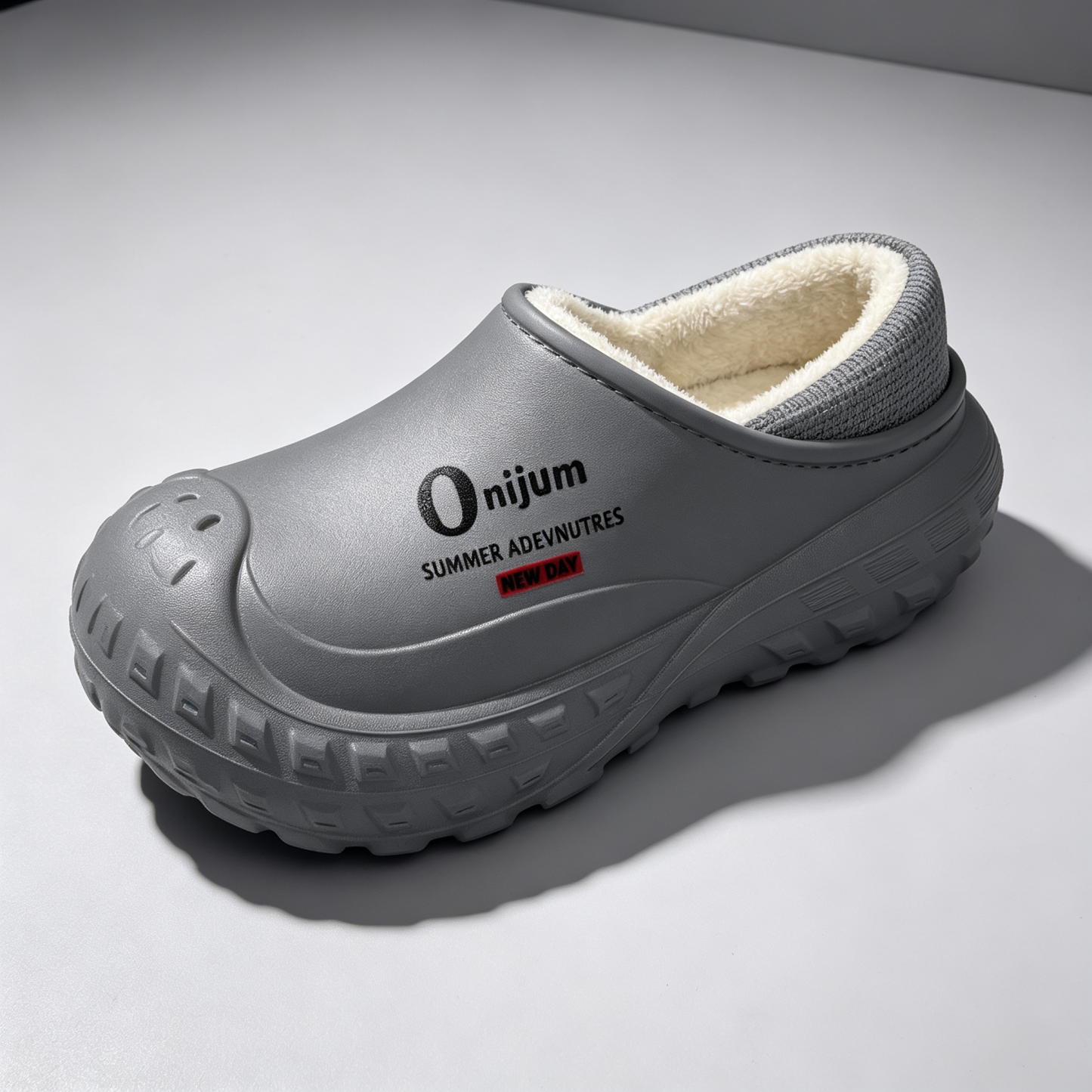 Plush Fleece Lining Rugged Non‑Slip Winter Slip‑On Shoes