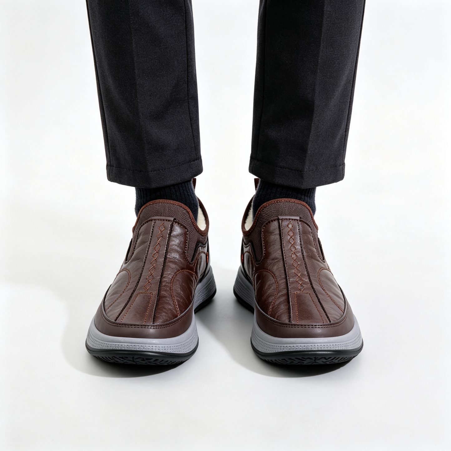Water‑Resistant Leather Comfort Shoes for Outdoor & Indoor Wear