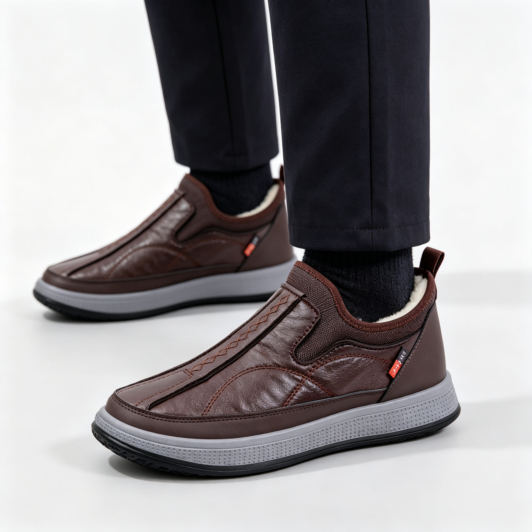 Water‑Resistant Leather Comfort Shoes for Outdoor & Indoor Wear