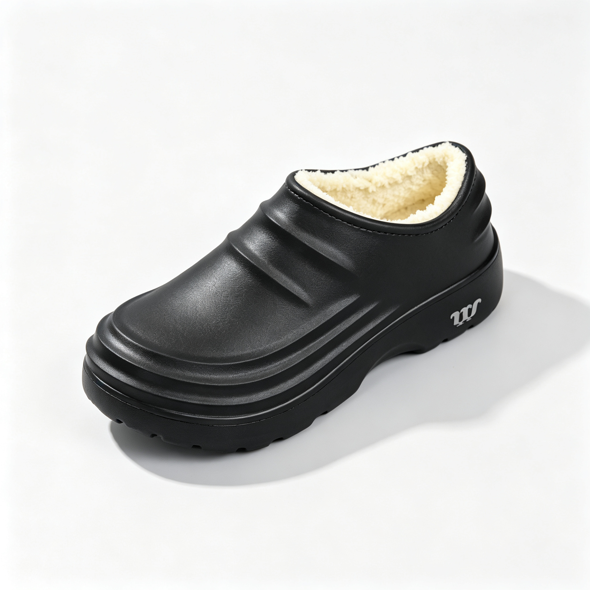 Plush Fleece Lining Rugged Non‑Slip Winter Slip‑On Shoes
