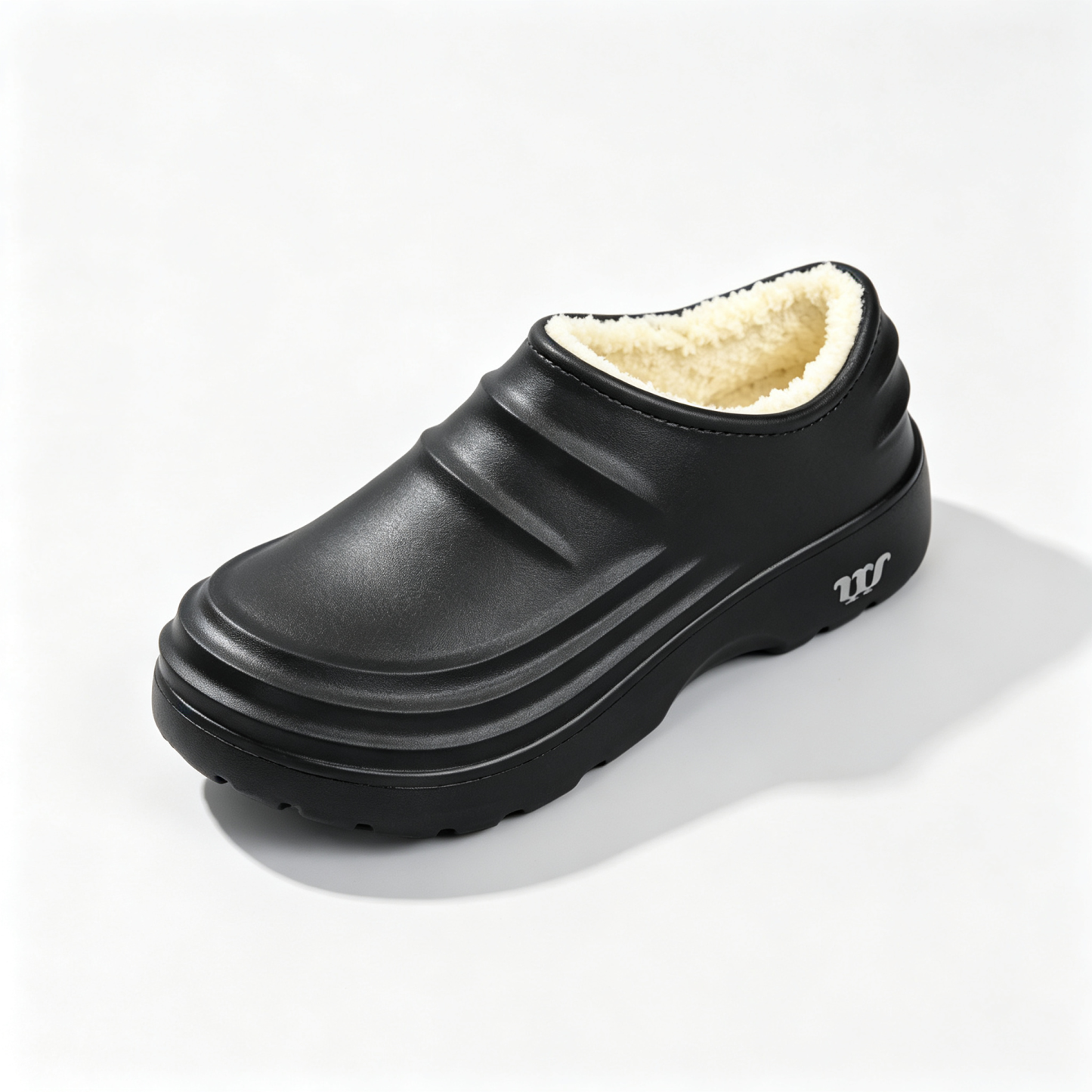 Plush Fleece Lining Rugged Non‑Slip Winter Slip‑On Shoes