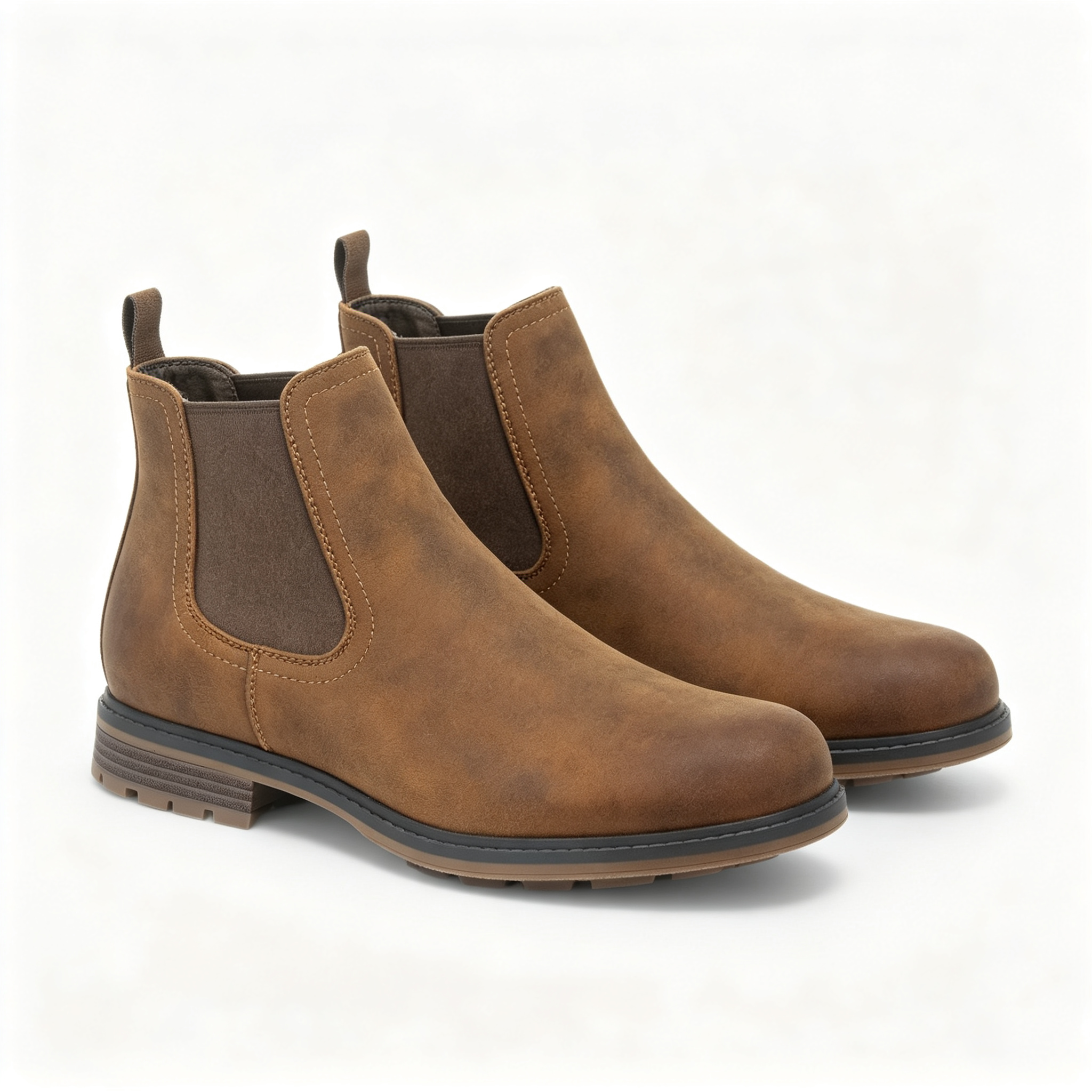 Men’s Classic Chelsea Boots, Stylish Slip-On Ankle Boots for Daily & Business Wear